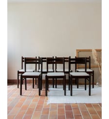 Lot de 7 chaises en velours côtelé Alma N°968- Produit chiné Debongout