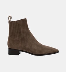 Pablo - Bottines En Cuir Veau Velours Taupe Parallèle