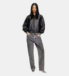 Veste bomber en cuir Diesel