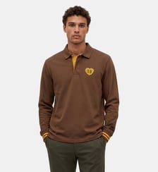 Polo de rugby manches longues badge cœur bouclette Serge Blanco