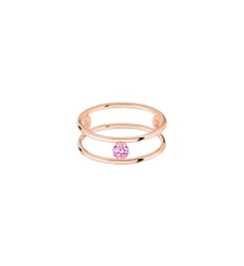 Bague HULA HOOP Solitaire - Saphir rose 0,23ct - Or rose 750‰ La Brune & La Blonde