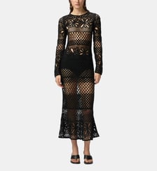 Robe longue en crochet ajouré Pinko