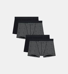 Lot de 4 boxers Tom forme shorty en coton et lin Hom