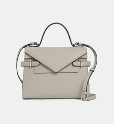 Sac à main double rabat moyen modèle Emilie en cuir grainé Le Tanneur