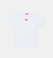 T-shirt en jersey avec écusson "D" rouge Diesel Kids