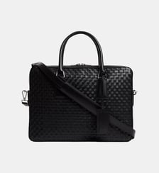 Briefcase en cuir tressé Sandro
