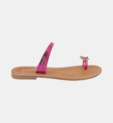 Sandales plates en cuir OFLY Les Tropeziennes par M. Belarbi