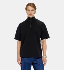 Sweat-shirt à manches courtes zippé en scuba léger Diesel