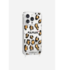 Coque de téléphone miroir maman léopard avec anneaux pour iPhone 14 Pro La Coque Française