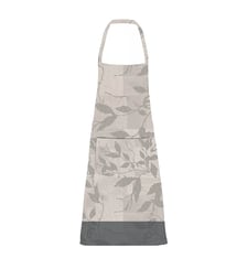Tablier pur coton enduit 220 g/m² motif jacquard anthracite gris Mille prunus silver Garnier Thiebaut