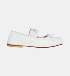 Ballerines classiques en cuir avec Numeric logo MM6 Maison Margiela