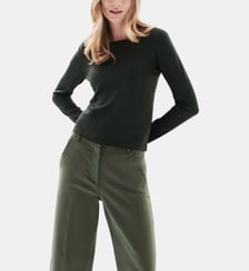 Pull mwim - Motif uni - Viscose - Coupe ajustée Caroll