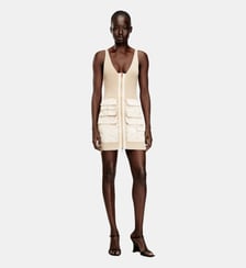 Robe courte en maille côtelée avec poches cargo Diesel