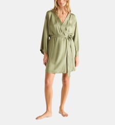 Kimono court col kimono en satin Laurence Tavernier