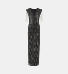 Robe longue à cristaux et paillettes Pinko