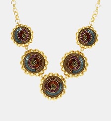 Collier chaîne Angèle ronds brodés  - Angele Satellite