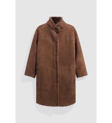 Manteau en peau lainée à col montant - FAY Gerard Darel
