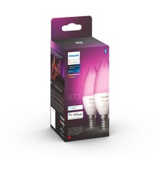 Ampoule LED connectée E14 White&Color Ambiance Flamme pack 2 Philips Hue