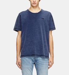 T-shirt détériorée avec effet denim Diesel