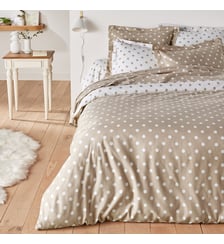 Housse de couette flanelle imprimée pois La Redoute Interieurs