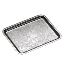 Plateau rectangulaire en métal argenté - 20 x 16 cm - JARDIN D'EDEN Christofle