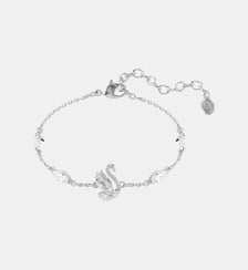 Bracelet Swan, Cygne, Métal rhodié Swarovski