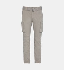 Pantalon cargo droit coton ceinturé-Noir-34 - US Schott
