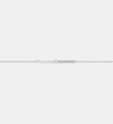Bracelet souple sur chaîne Indécise en Argent avec diamant blanc La Garçonne Diamant