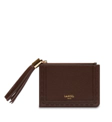 Porte-cartes zippé L en cuir signature Lancel