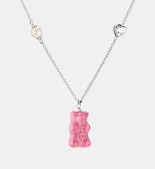 Chaîne pendentif HARIBO Ours d’Or rose zirconium cœur et perle Thomas Sabo