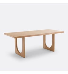 Table à manger, rectangulaire, chêne et plaqué, 6 à 8 couverts La Redoute Interieurs