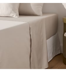 Drap plat uni en satin de coton, 153 fils La Redoute Interieurs