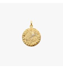 Médaille Or Jaune & Diamant Pluie d'Etoiles - Bélière Classique Arthus Bertrand