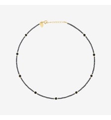 Collier indie amante hematite/onyx Caroline Najman