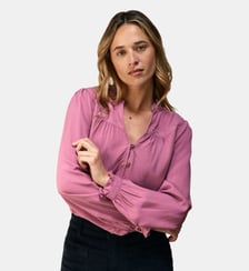 Blouse manches longues col v uni BOWEN La Petite Etoile