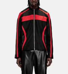 Veste biker en toile à blocs de couleur Diesel