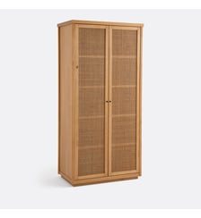 Armoire 2 portes pin massif et cannage La Redoute Interieurs