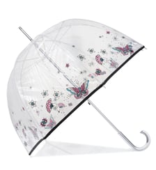 Parapluie canne automatique, cloche transparente, résistance au vent Isotoner