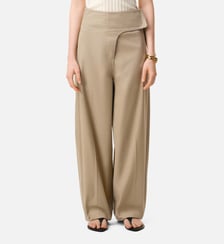 Pantalon à Ceinture Portefeuille en Coton AMI Paris