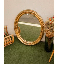 Miroir ovale vintage au charme authentique Georges N°1260- Produit chiné Debongout
