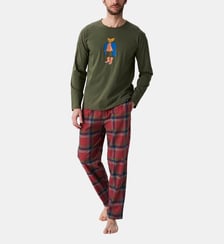 Pyjama en jersey épais et flanelle de coton - Teddy Jack Arthur