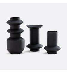 Lot de 3 vases design en métal fer texturé Anaïa La Redoute Interieurs