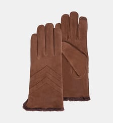 Gants tactiles en cuir de chèvre velours - doublés micro fausse fourrure Isotoner