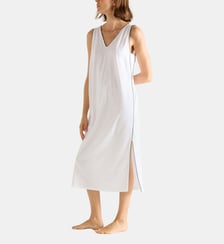 Chemise de nuit longue col v en jersey Laurence Tavernier