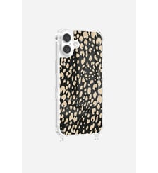 Coque de téléphone glossy léopard noir avec anneaux pour iPhone 16 Plus La Coque Française