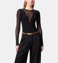 Pull body avec détails transparents Pinko