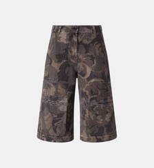 Bermuda cargo en coton à imprimé floral Pinko