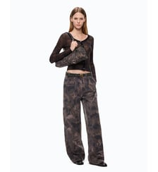 Pantalon en coton à motif camouflage floral Pinko