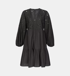Robe courte avec motif ajouré et cristaux Pinko