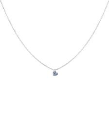 Collier 360° - Diamant taille cœur, 0,30ct - Or blanc 750‰ La Brune & La Blonde